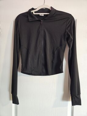 3 For $15🎊 Black Zip-Front Long Sleeve  Athletic Jacket